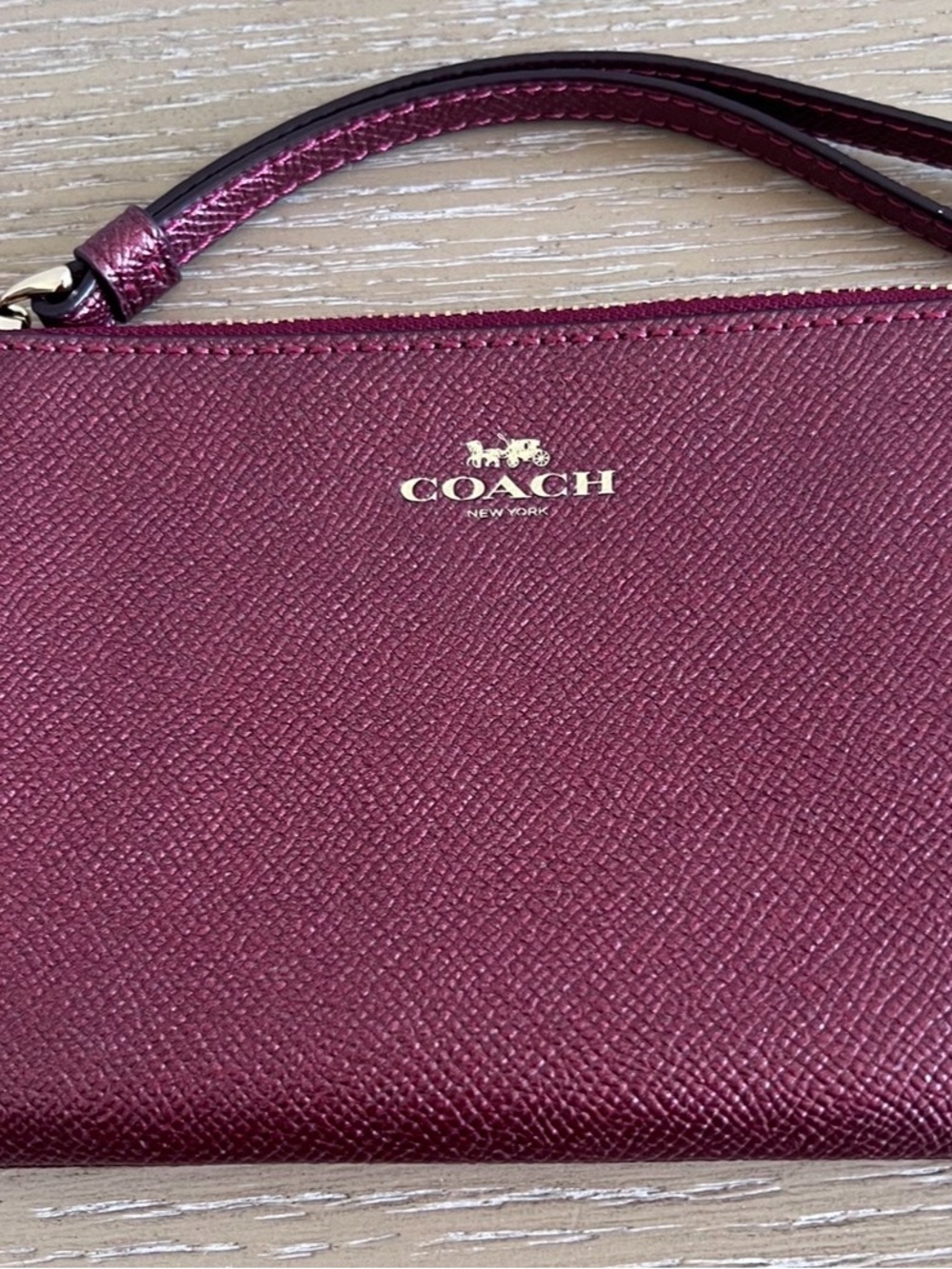 Coach Burgundy/Marron Wrislet/Wallet